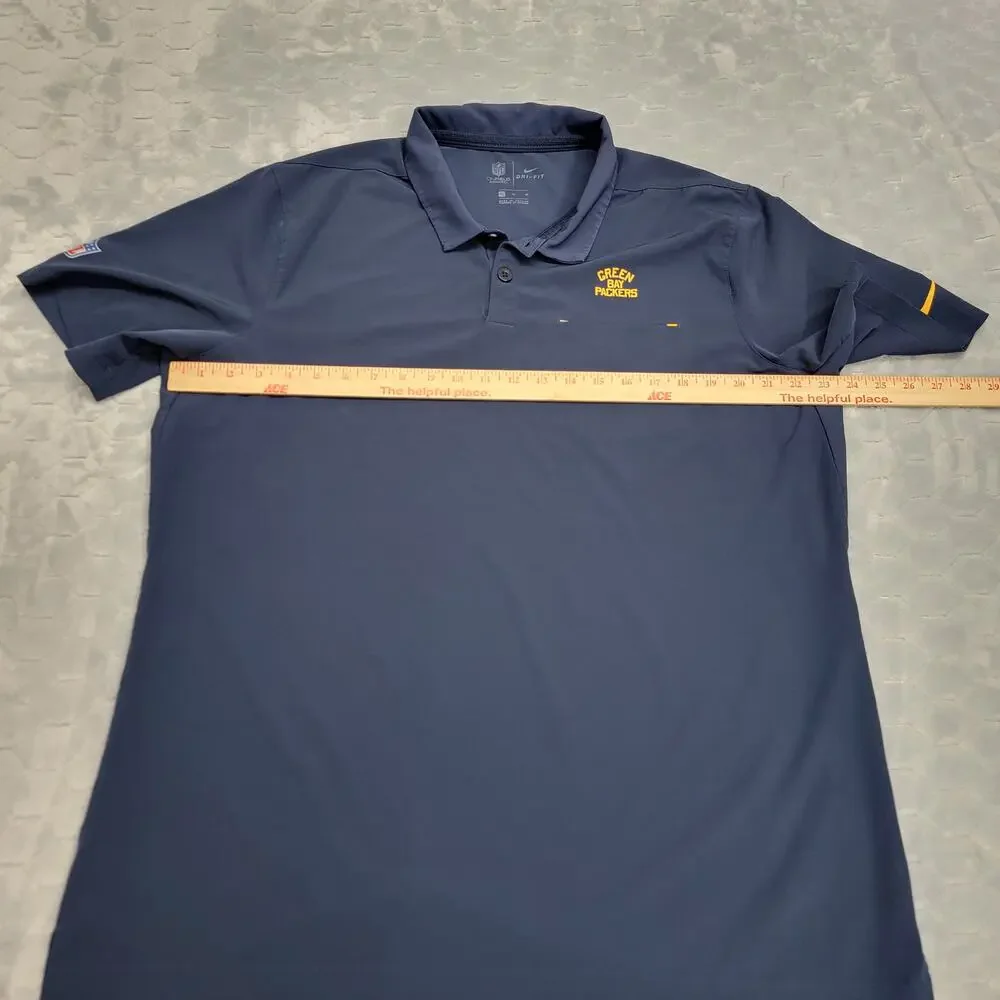 Nike NFL Green Bay Packers On-Field Dri-Fit Polo Shirt Men's XL Sideline Coach